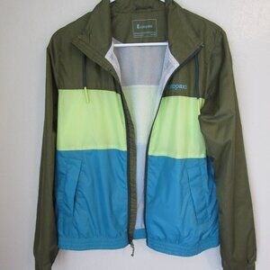 COTOPAXIE Blue & Green Front Zip Medium Pockets Windbreaker